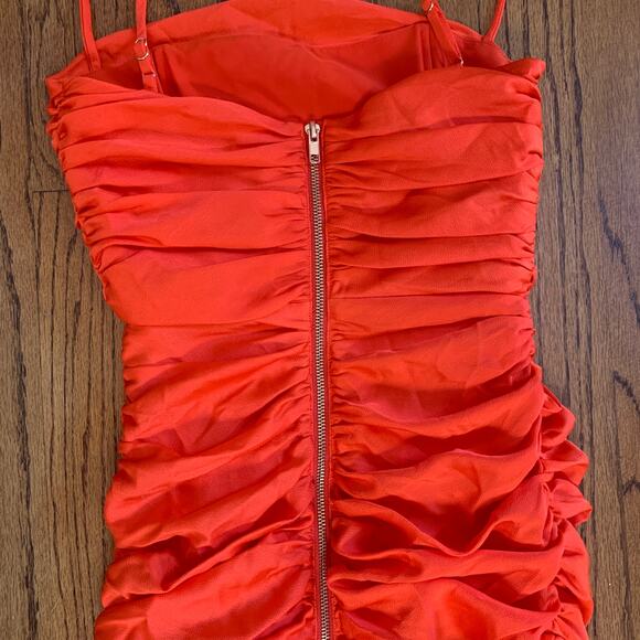 Nookie Cooper Midi Dress MSRP $299 | Tangerine | Size Small - Picture 10 of 13